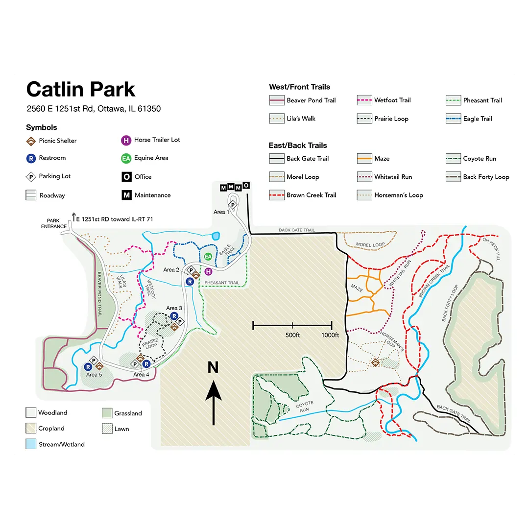Accessible trail map made for Catlin Park in LaSalle, IL